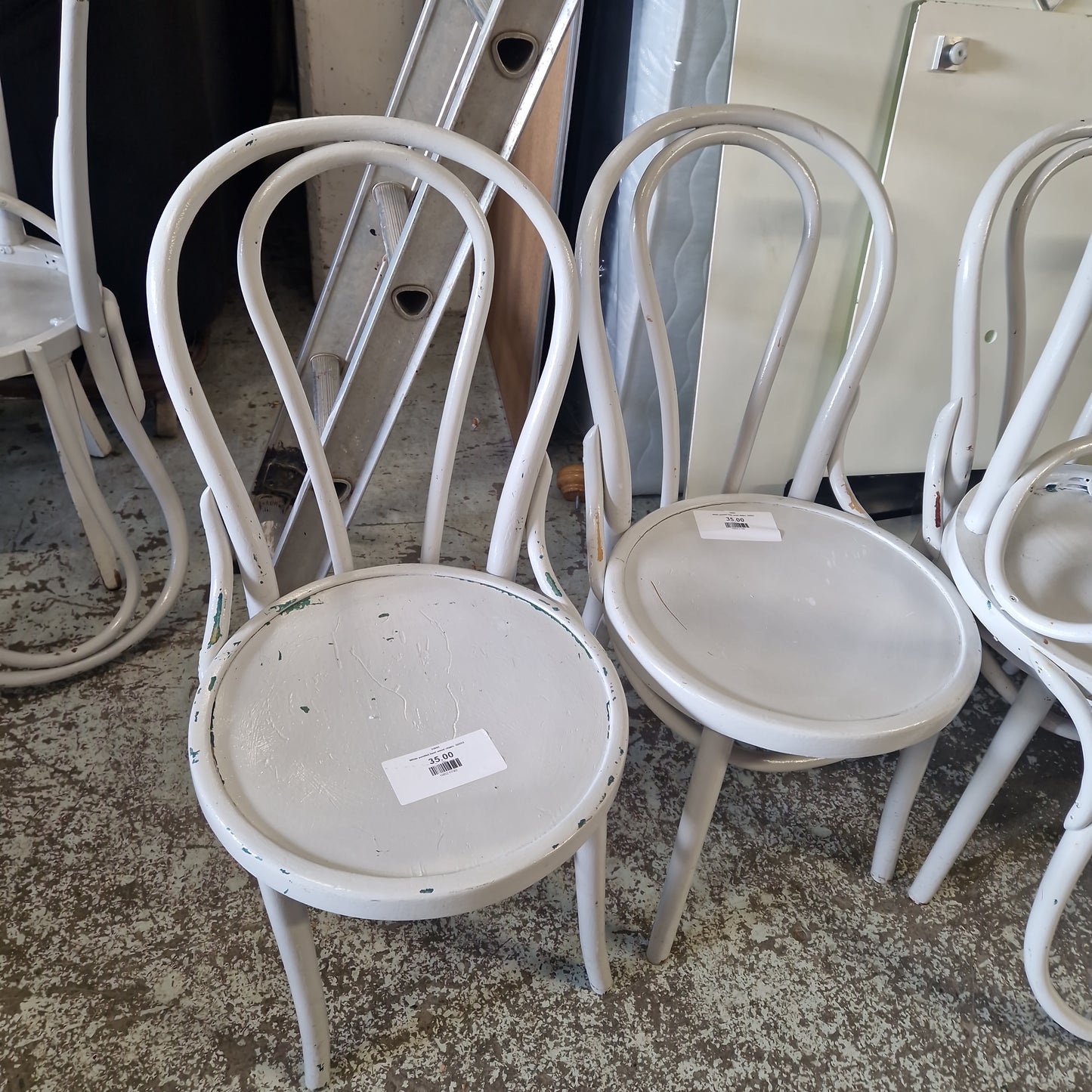 White painted bent wood chairs Q3223 – CJM Furniture