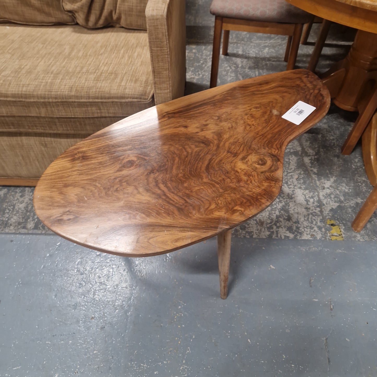 Bog oak shaped coffee table