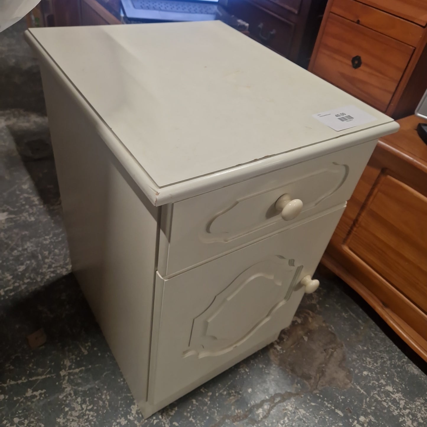 White Bedside locker