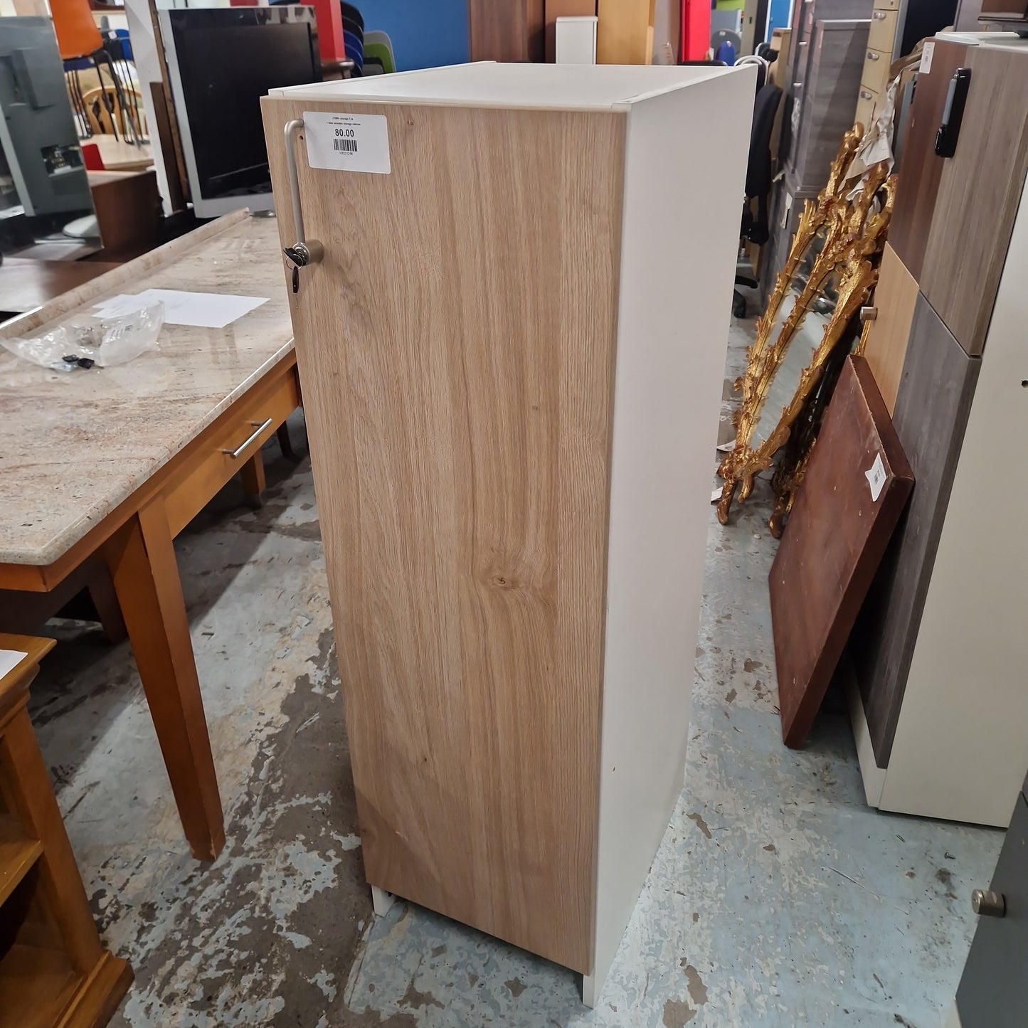 1 door wooden storage cabinet