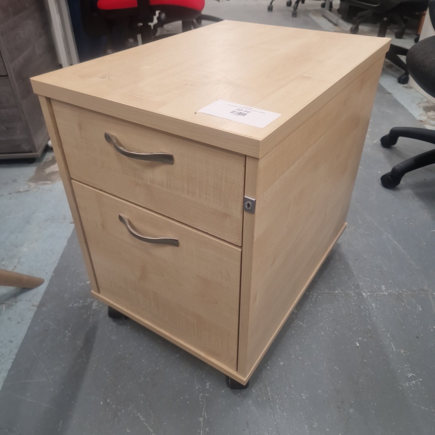 2 or 3 drawer wooden mobile pedestal