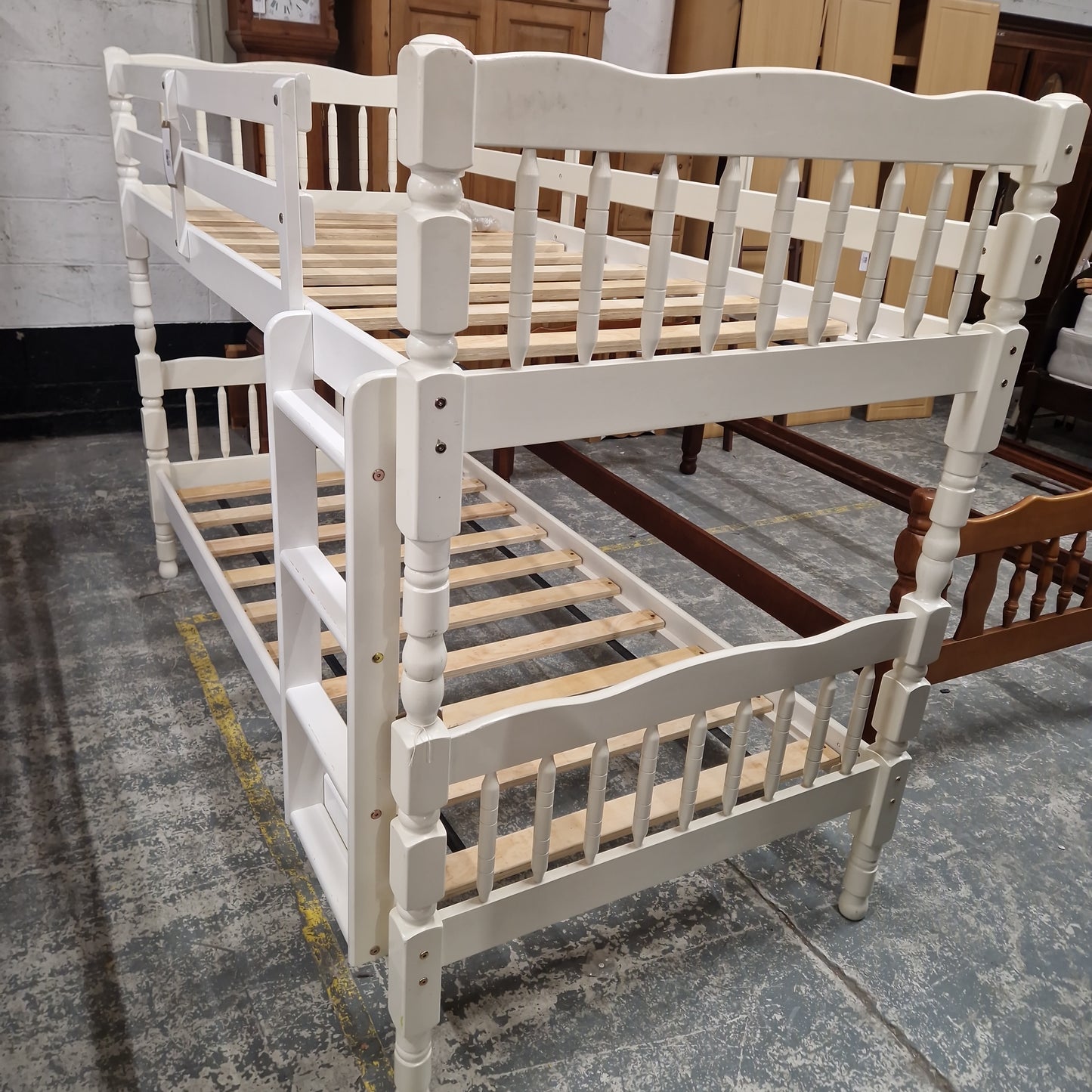 3ft white painted wood bunk bed