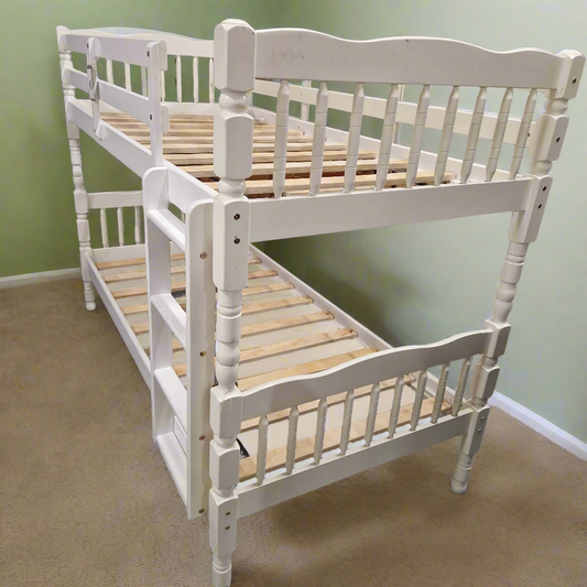 3ft white painted wood bunk bed