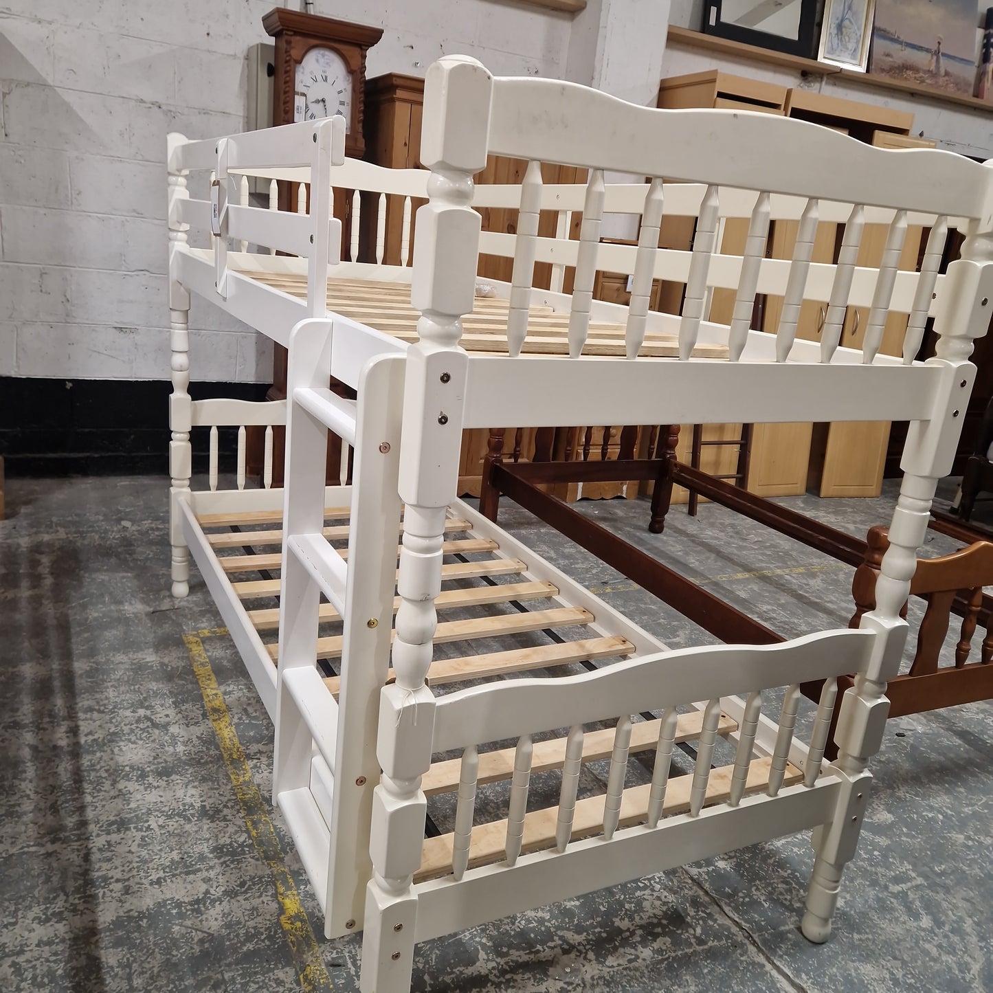 3ft white painted wood bunk bed