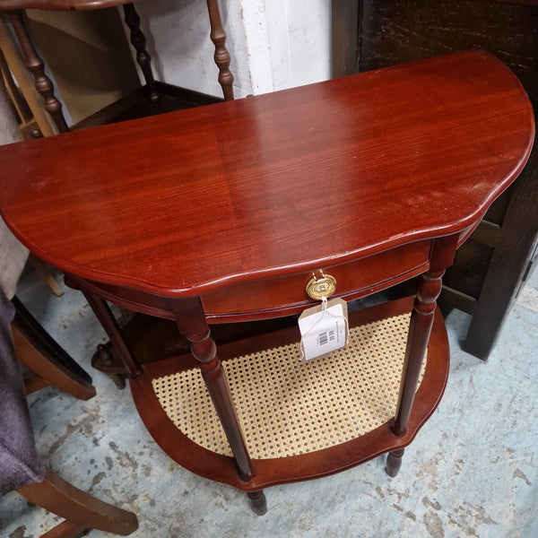 Mahogany 1 Drawer Half Moon Hall Table – Cjm Furniture