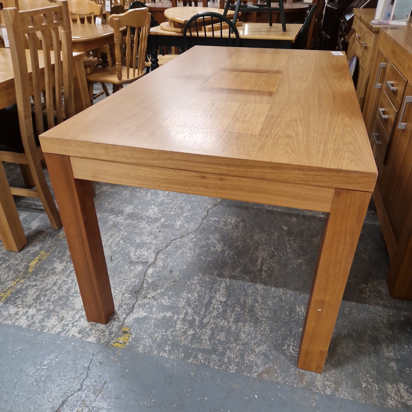 Large 5ft4 kitchen table, solid wood frame