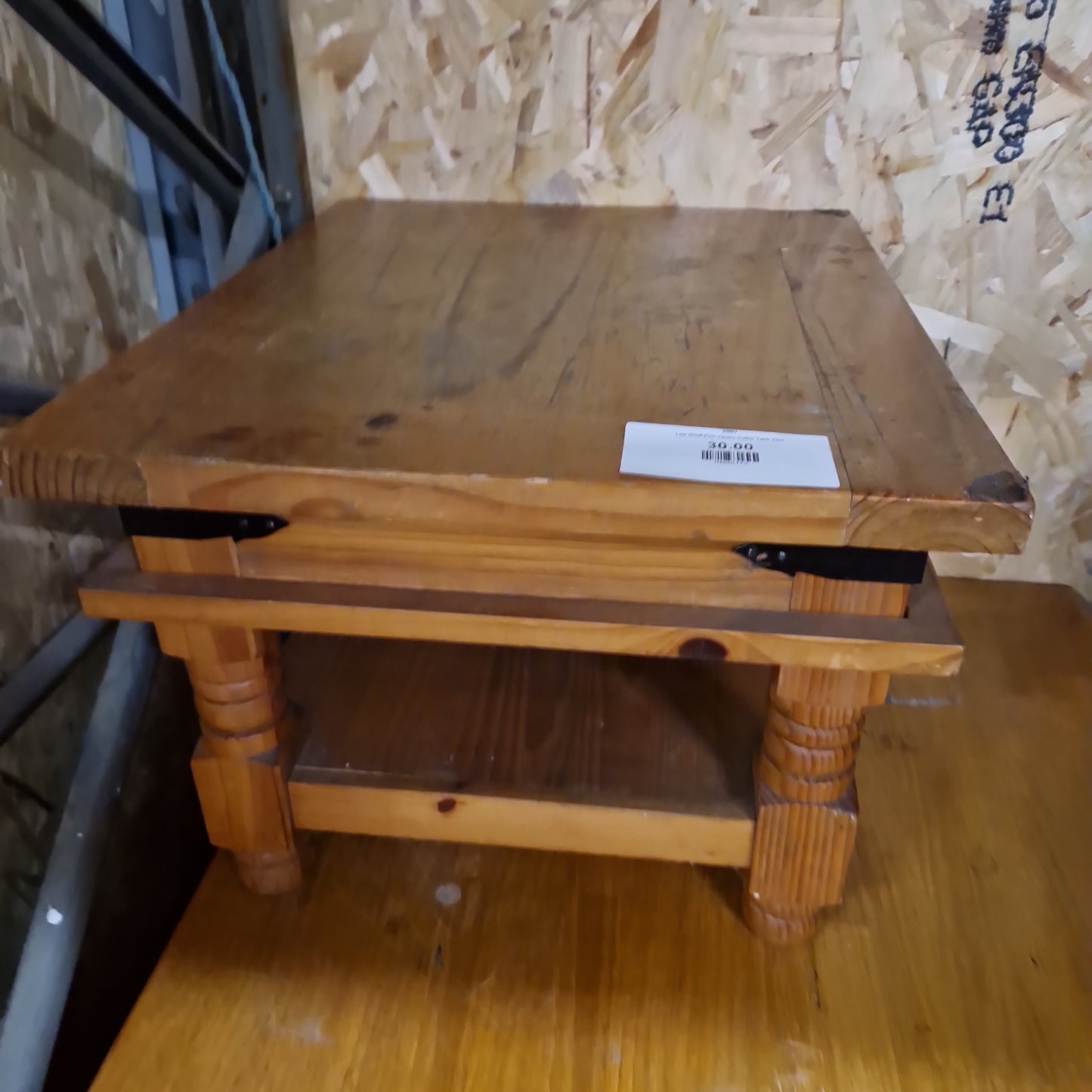 Low Small Pine square Coffee Table 2224