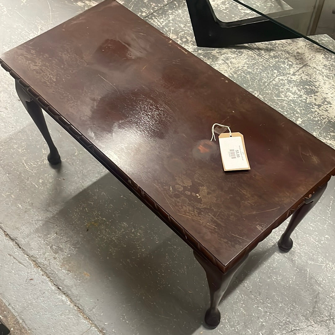 Mahogany rectangular coffee table