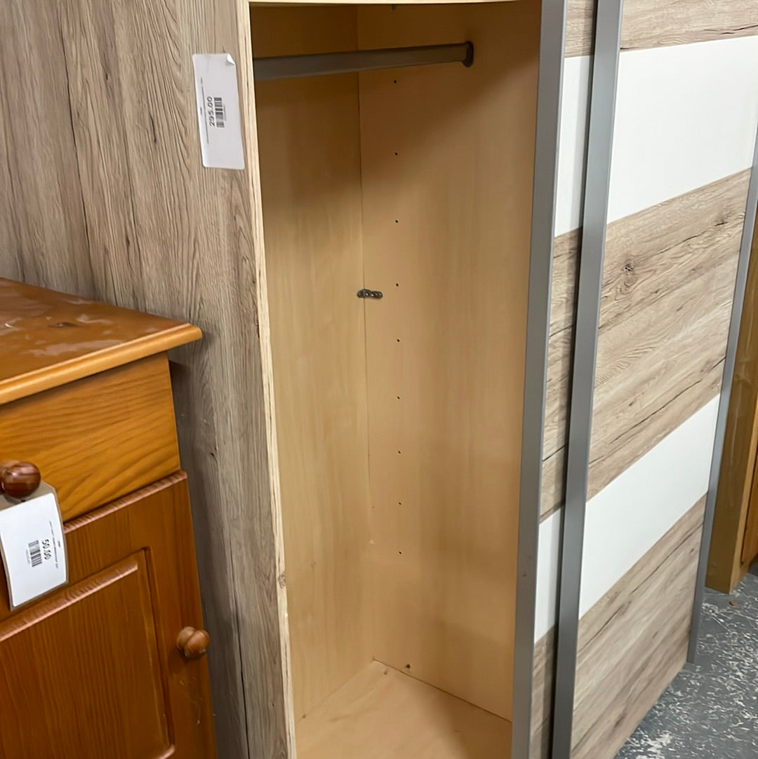 Tall oak laminate 2 door sliding wardrobe  1224