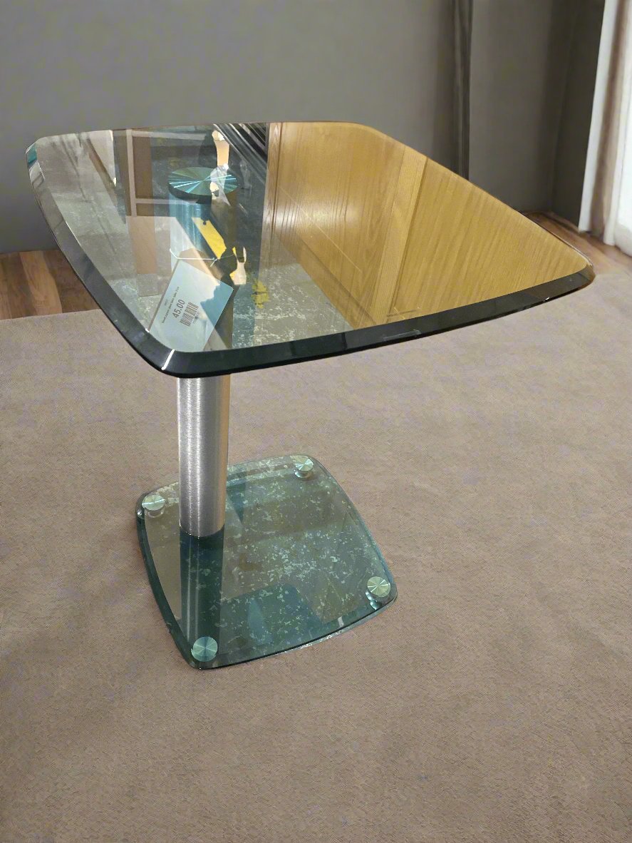 Small square glass lamp table 3124