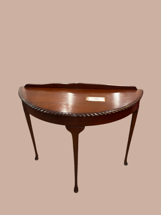 Mahogany half moon console table  2125