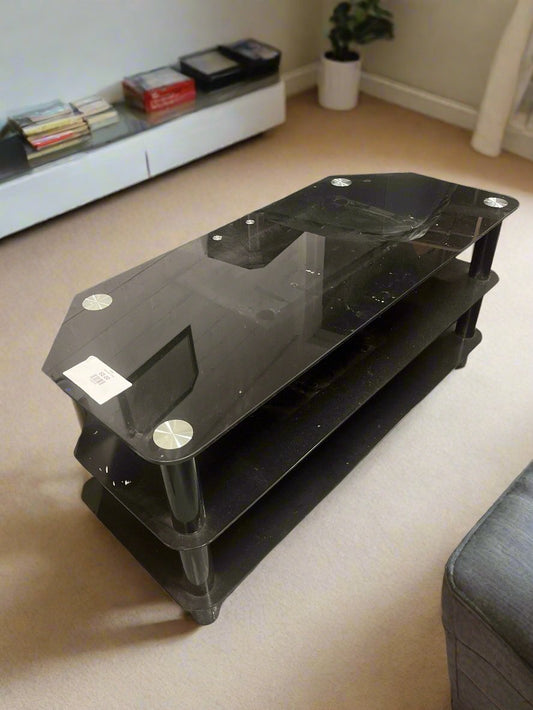 Black glass TV Unit