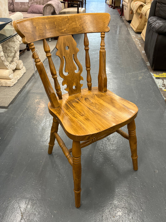 Solid Pine spindle back dining chair  1125