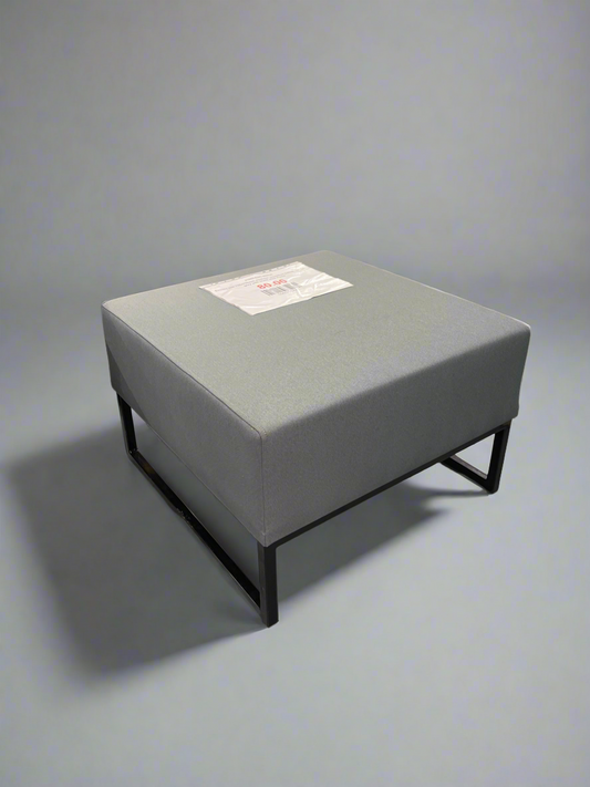 LIQUIDATED NEW Encore low 700x700mm modular reception bench  in late grey with black sled frame