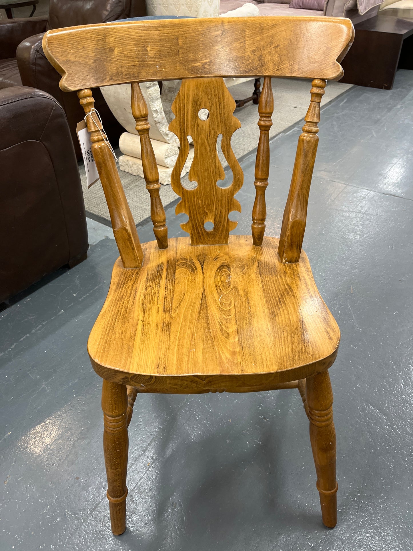 Solid Pine spindle back dining chair  1125