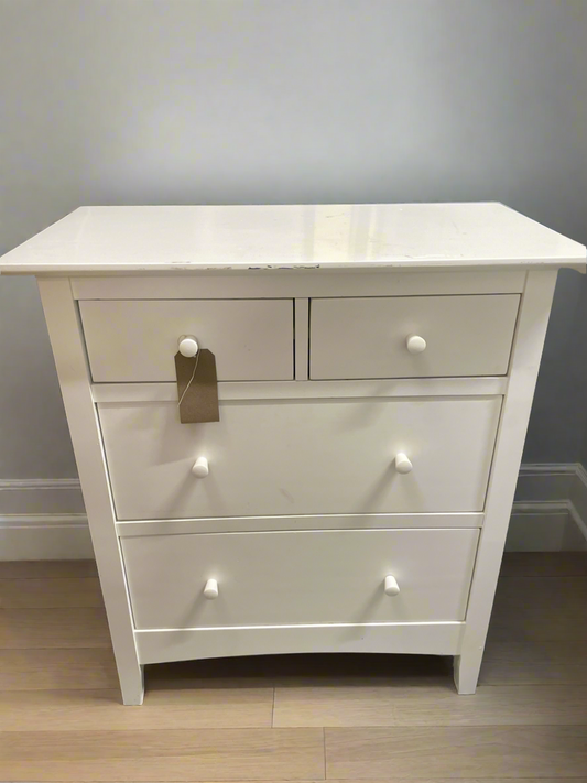 White painted 3+2 chest of drawers 3324