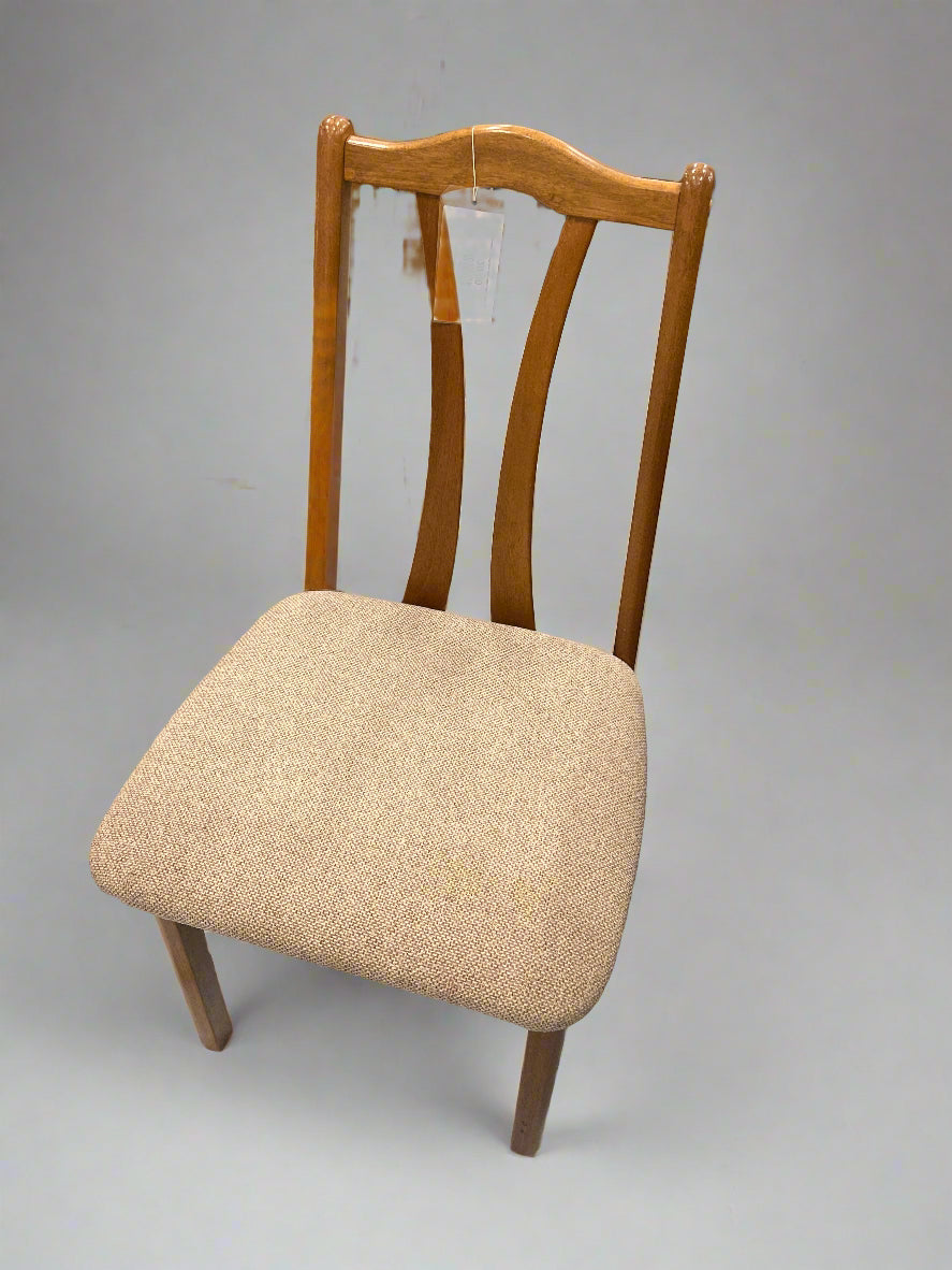 Bentwood dining chair with mixed fabric seat 2125