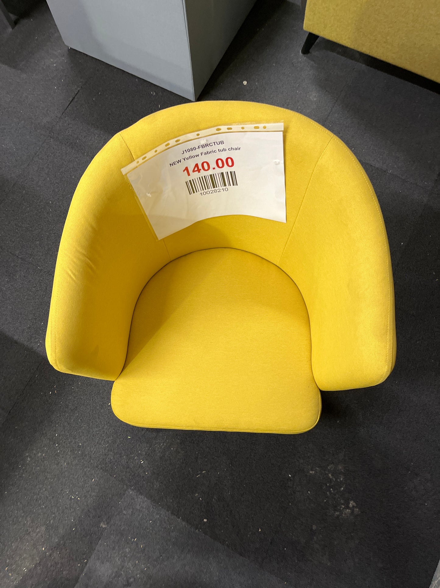 NEW Yellow Fabric tub chair