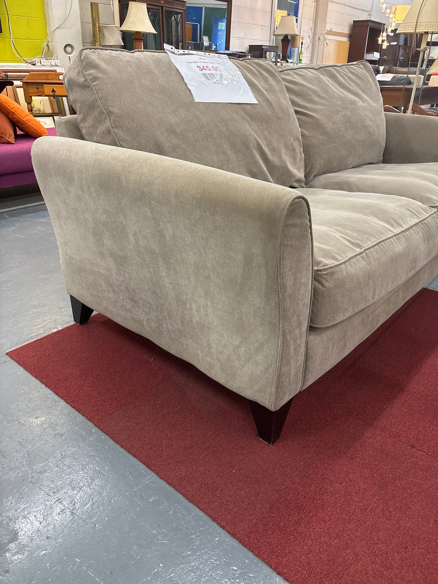 Grey fabric 2 seater couch  1125