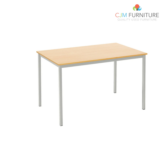 Rectangular Canteen table with silver or graphite frame 1600mm x 800mm - Various finishes