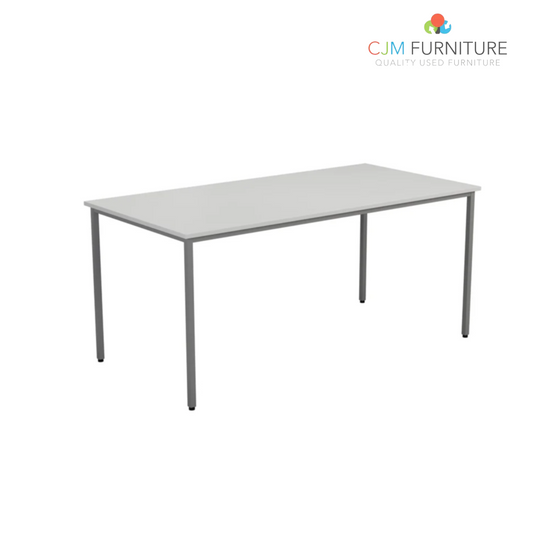 Rectangular Canteen table with silver or graphite frame 1400mm x 800mm - Various, finishes