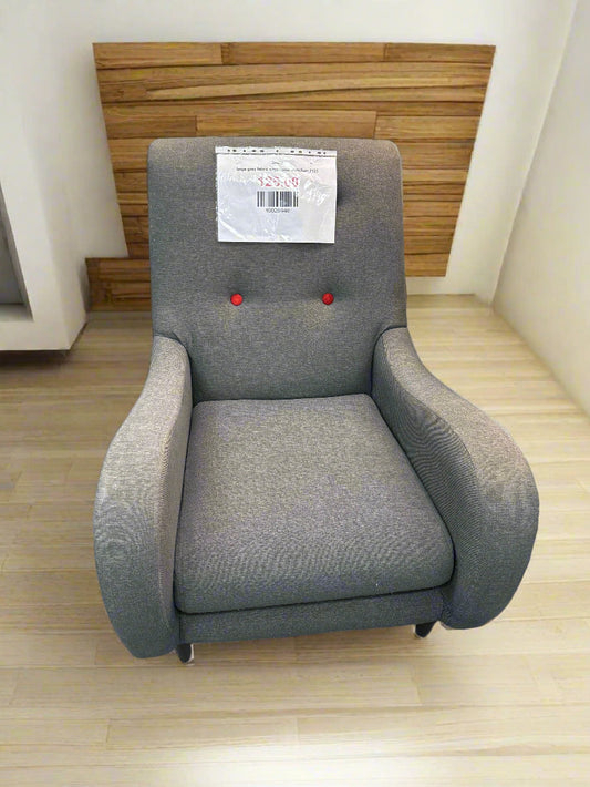 large grey fabric ergonomic armchair 2125