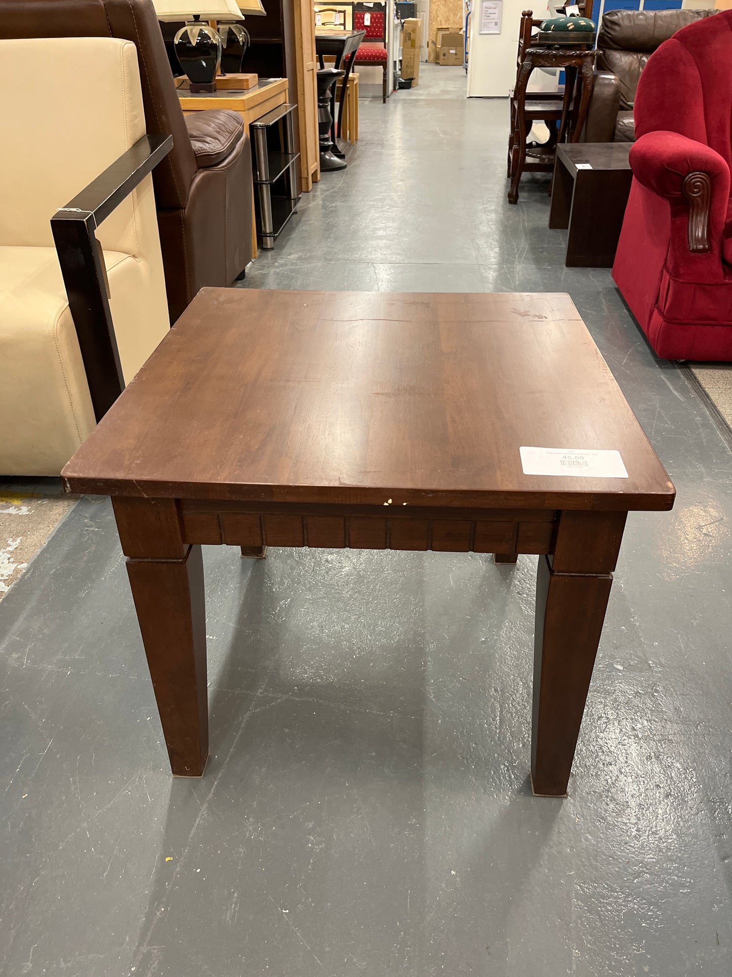 Small square mahogany lamp table  2125