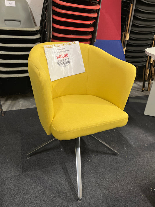 NEW Yellow Fabric tub chair