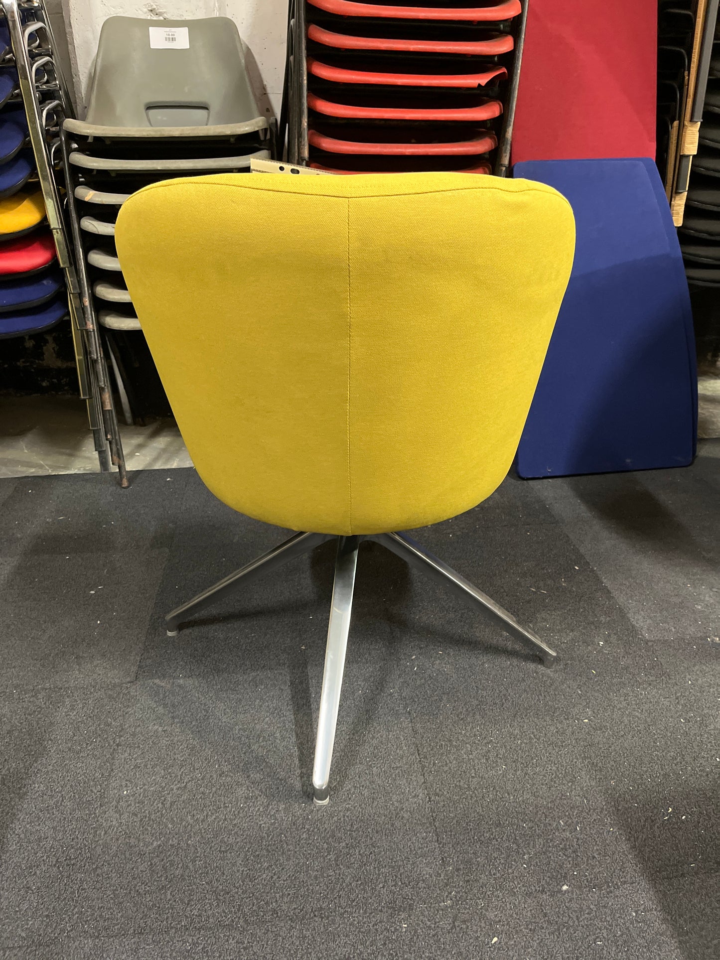 NEW Yellow Fabric tub chair