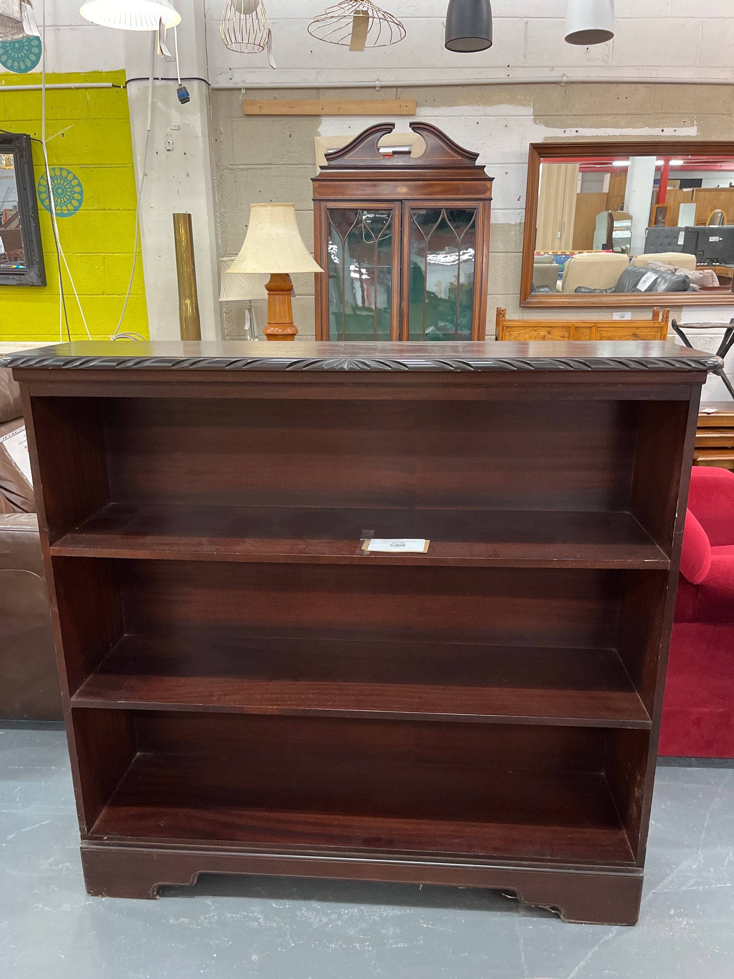 Rossmore mahogany low open bookcase  2125