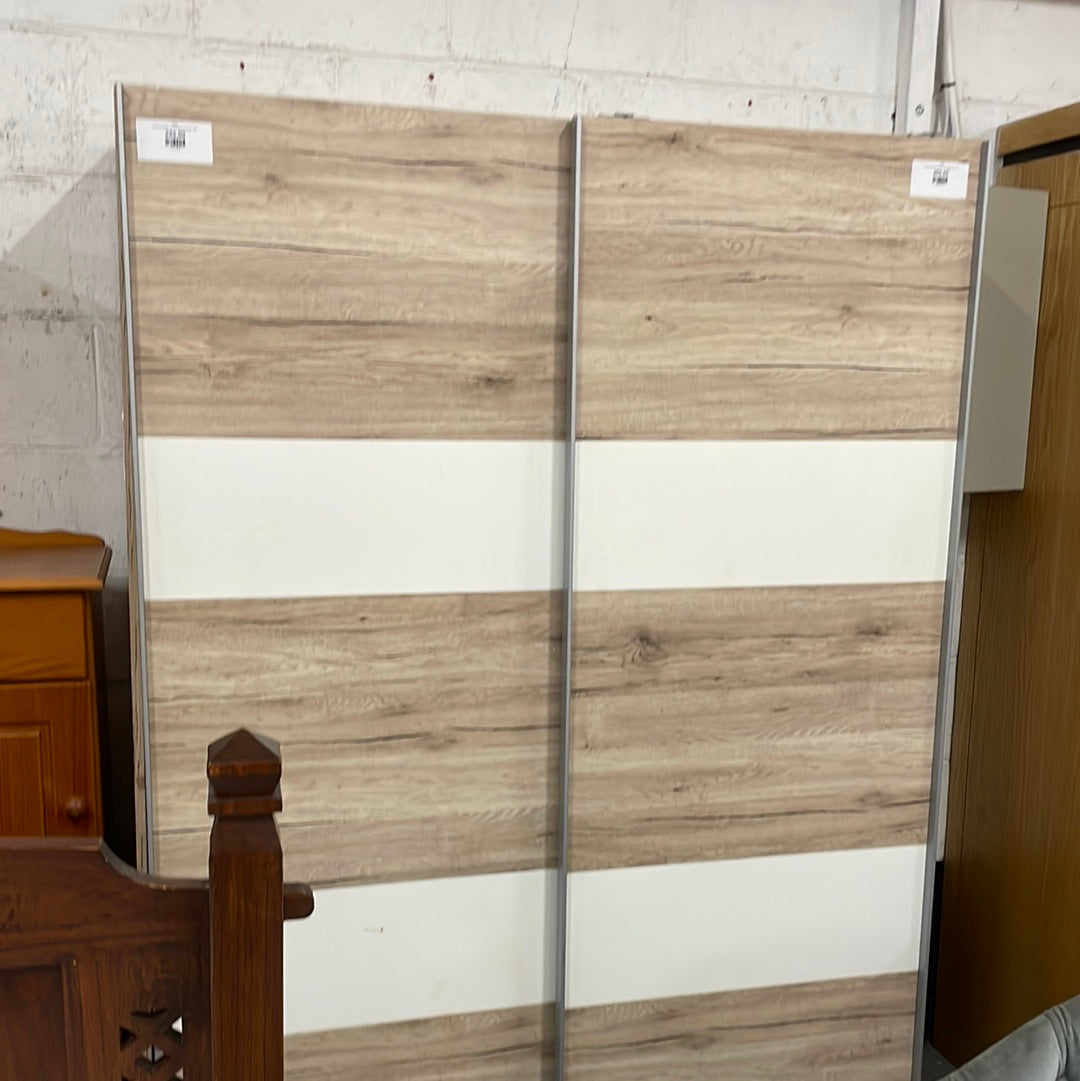 Tall oak laminate 2 door sliding wardrobe  1224