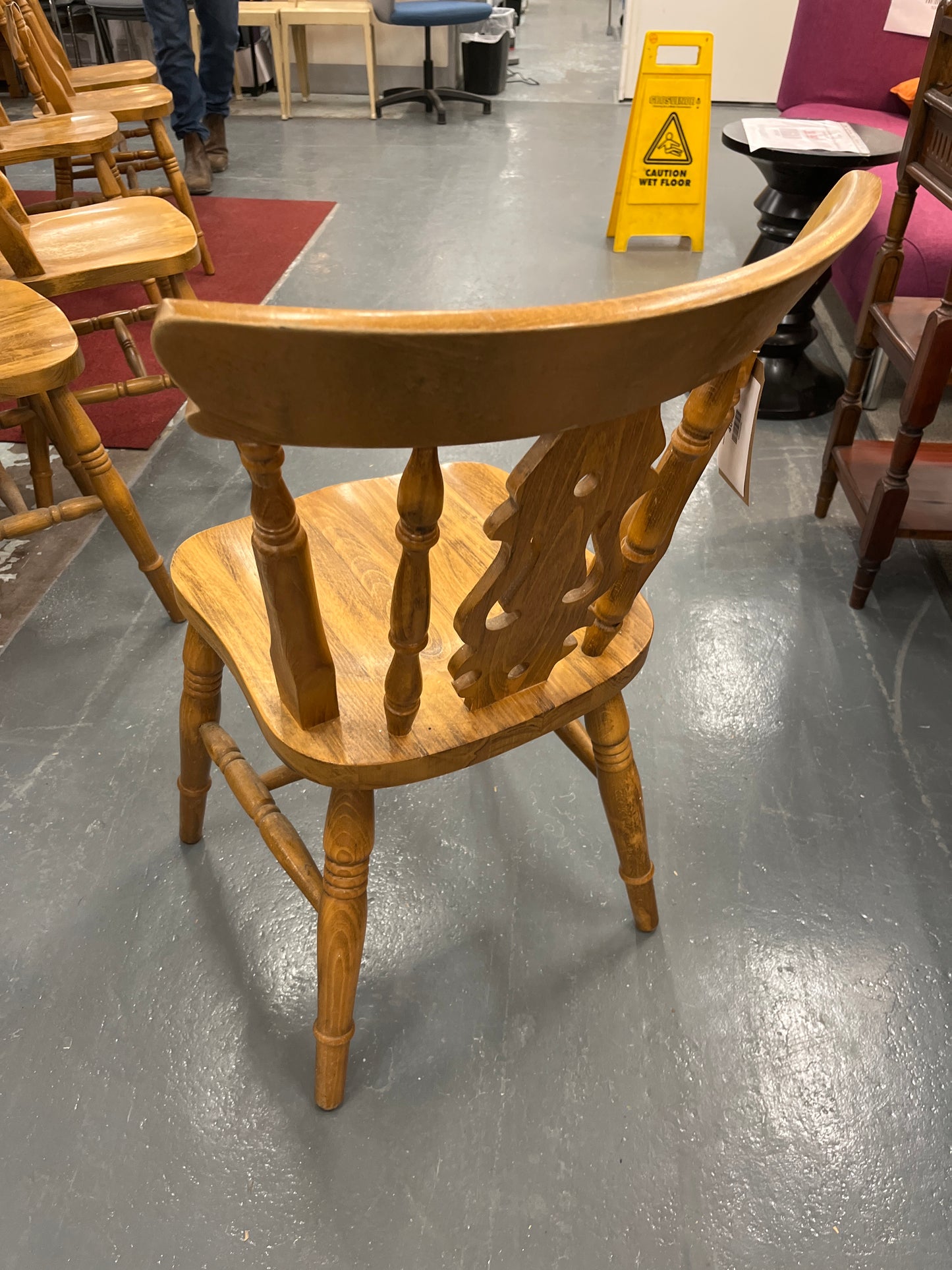 Solid Pine spindle back dining chair  1125