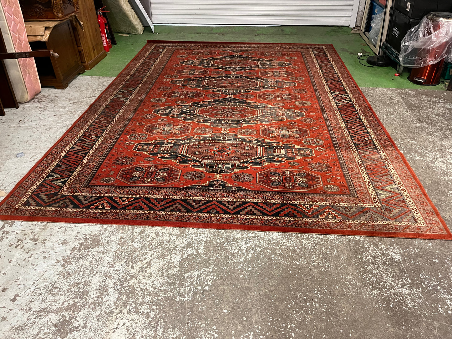 Large wine mix hand made wool rug 3500*2500 1125