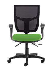 Altino Black Mesh Back With Green Seat, Height Adjustable Arms