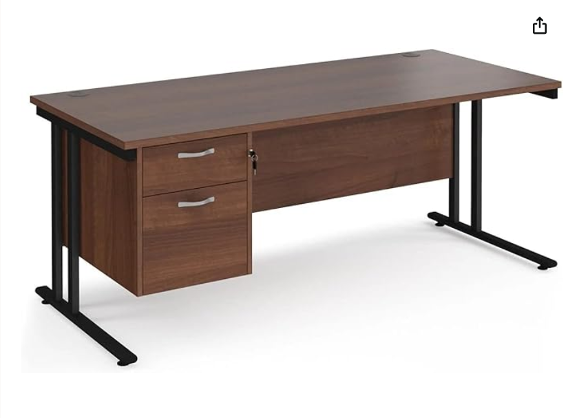 Straight desk 148 with fixed pedestal  (1400mm x 800mm)