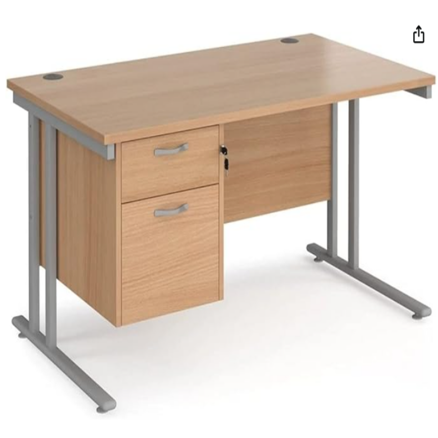 Straight desk 148 with fixed pedestal  (1400mm x 800mm)