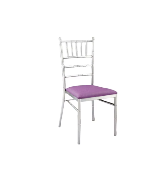 Chivari style metal framed banquet chair with fabric seat - Ex Hotel stock, strong frame and in good quality 2224