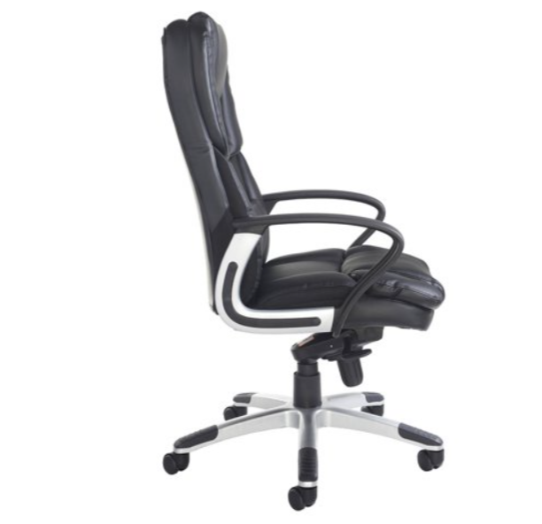 Palermo executive chair in black leather faced