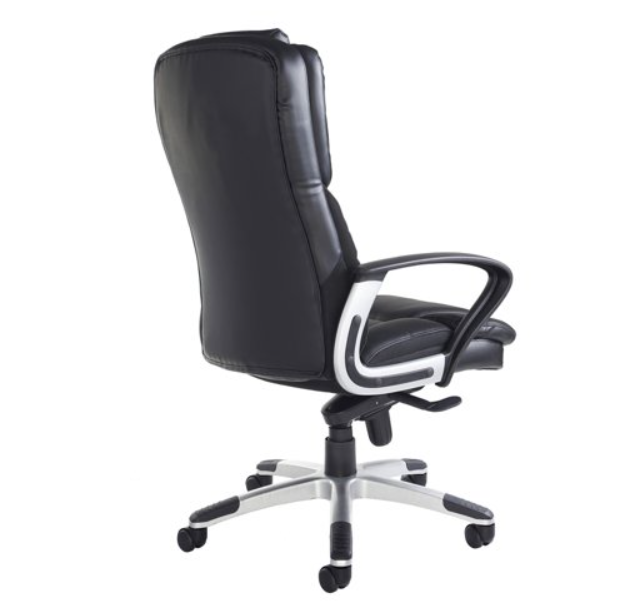 Palermo executive chair in black leather faced