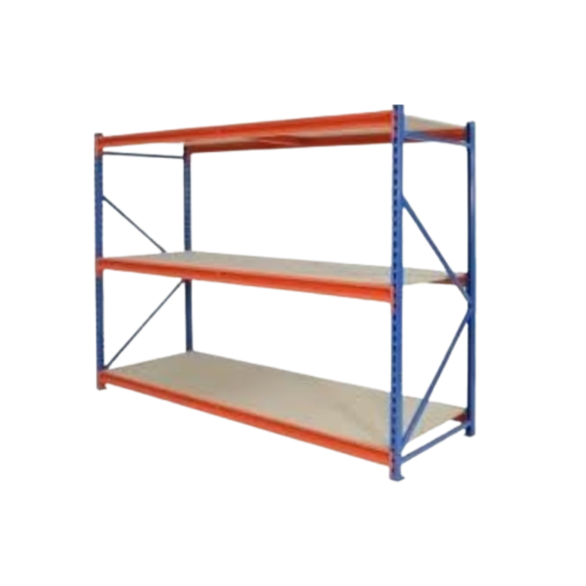 New Long Span commercial racking STARTER bay blue and orange cw 2 uprights, 6 cross beams and shelves DIMS 2000W  * 2000H * 600D EUR 289 + VAT