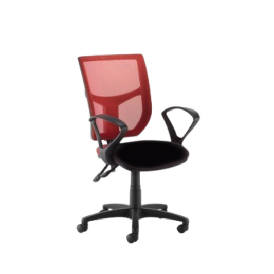 Altino red mesh back, black seat with height adjustable arms