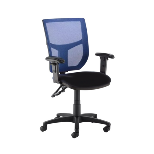 Altino blue mesh back, black seat with height adjustable arms