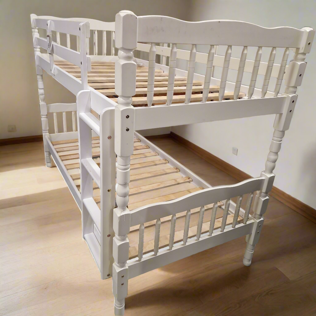 3ft white painted wood bunk bed