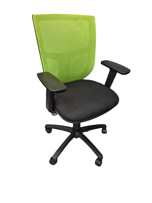 Altino green mesh back, black seat with height adjustable arms