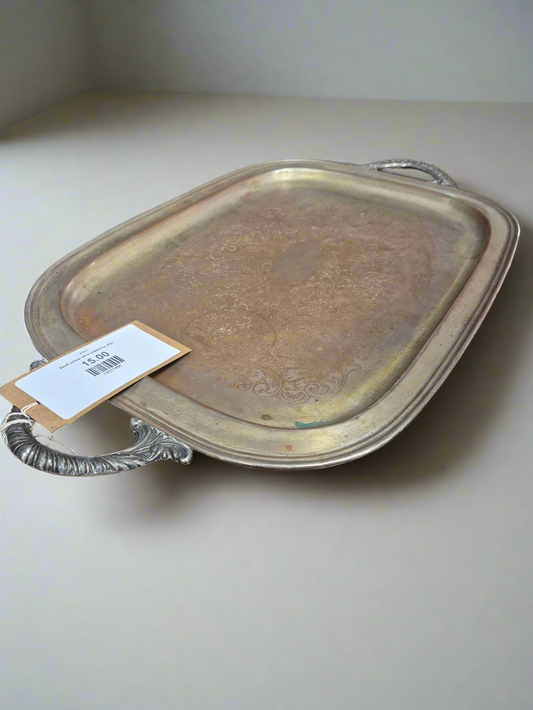 Small antique silver plated tray  4124