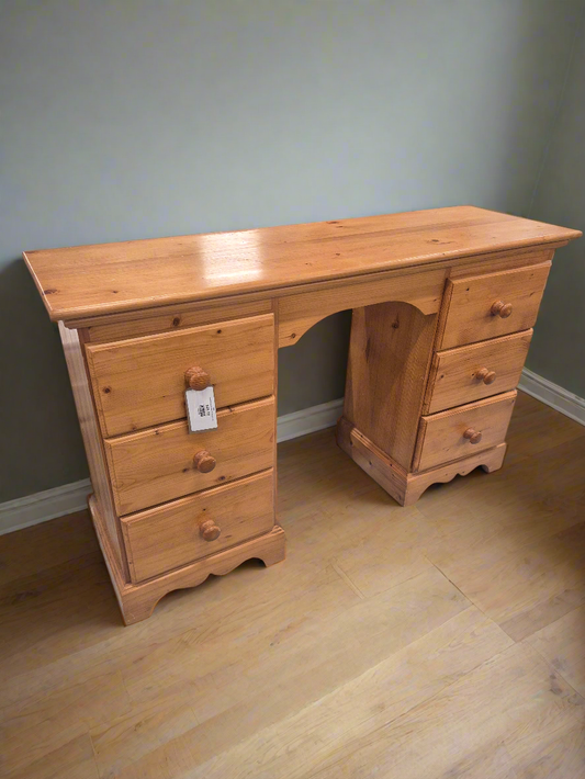 Solid Pine dressing table with 8 drawers  1125