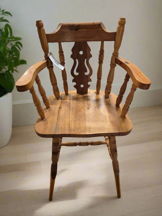 Solid pine ornate carver dining chair  4124