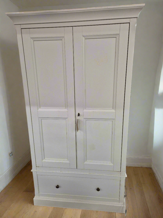 Solid Wood 2 door 1 Drawer Wardrobe Comes in 2 Parts 4224