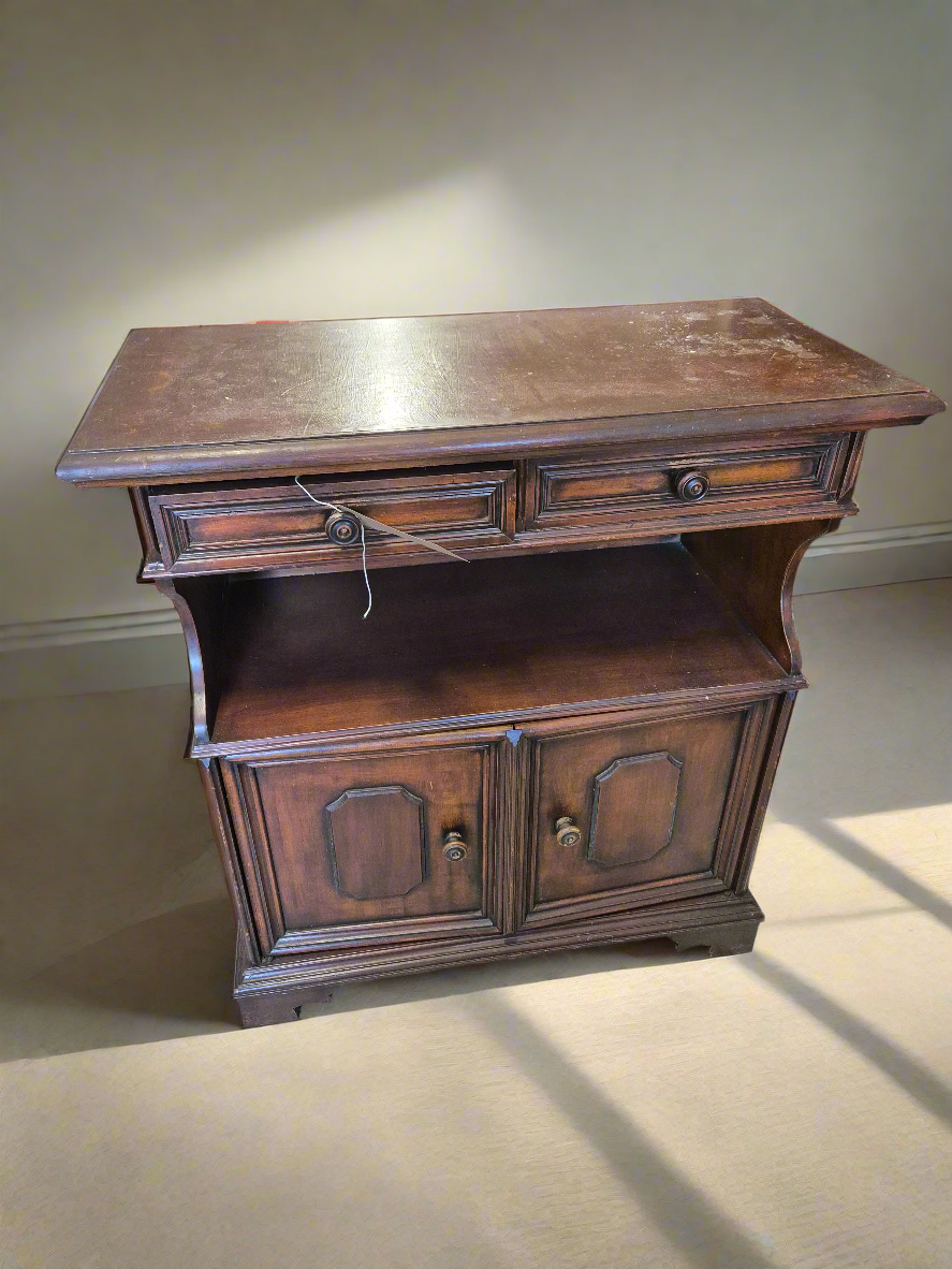 Ornate Mahogany TV Unit with drawers  3324