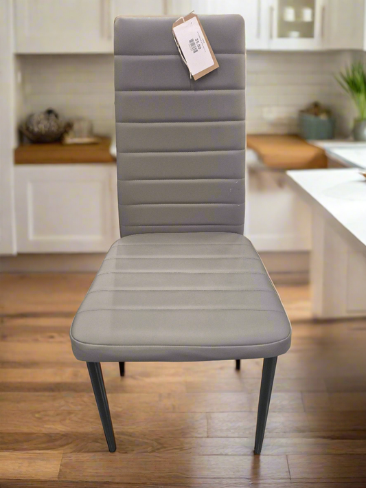 Grey leatherette dining chair 3124